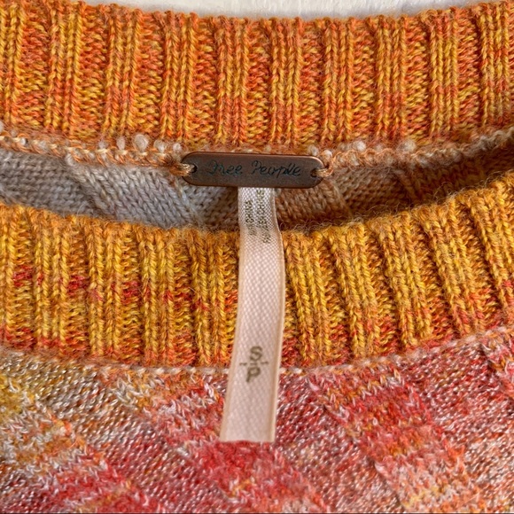 FREE PEOPLE | Wool Colorful Ribbed Cropped Sweater - Picture 4 of 4